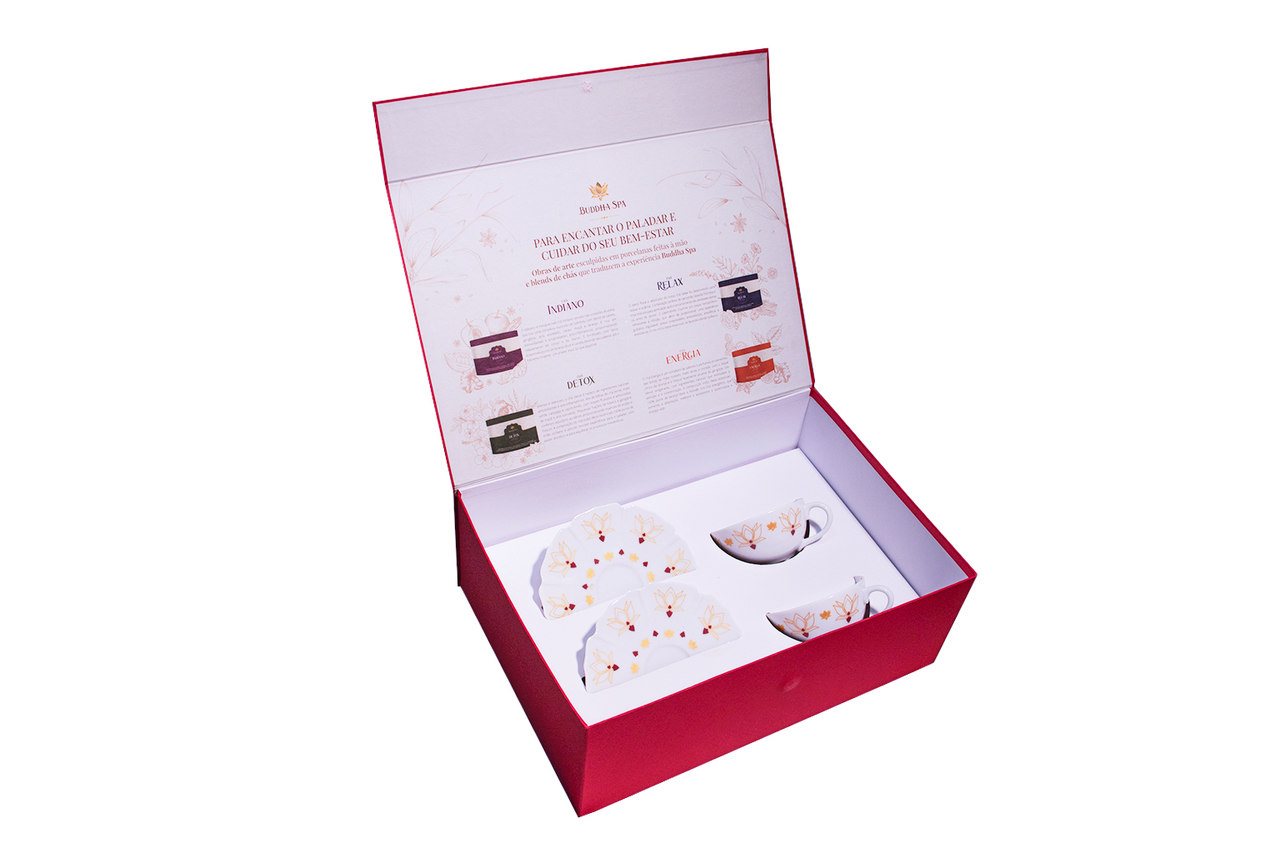 kit-2-xicaras-2-pires 2 xícaras de chá e 2 pires buddha spa
